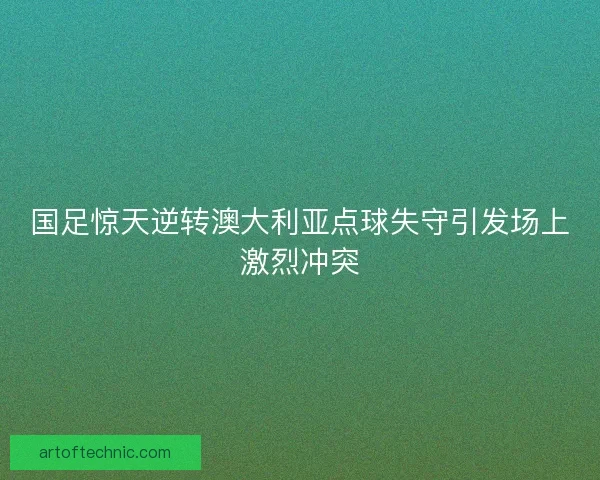 国足惊天逆转澳大利亚点球失守引发场上激烈冲突